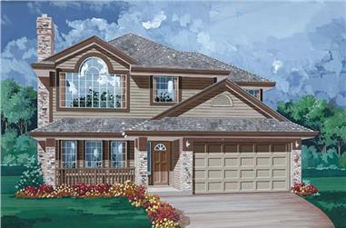 3-Bedroom, 1341 Sq Ft Contemporary House Plan - 167-1479 - Front Exterior