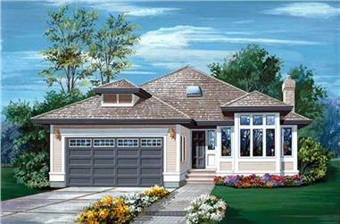 3-Bedroom, 1598 Sq Ft Ranch House Plan - 167-1503 - Front Exterior