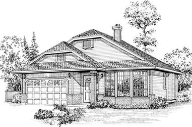 2-Bedroom, 1398 Sq Ft Ranch House Plan - 167-1515 - Front Exterior