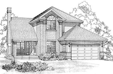 3-Bedroom, 2335 Sq Ft Contemporary House Plan - 167-1516 - Front Exterior