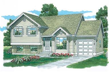 3-Bedroom, 1200 Sq Ft Small House Plans - 167-1520 - Main Exterior