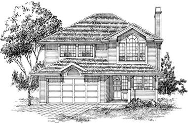3-Bedroom, 1446 Sq Ft Country House Plan - 167-1541 - Front Exterior