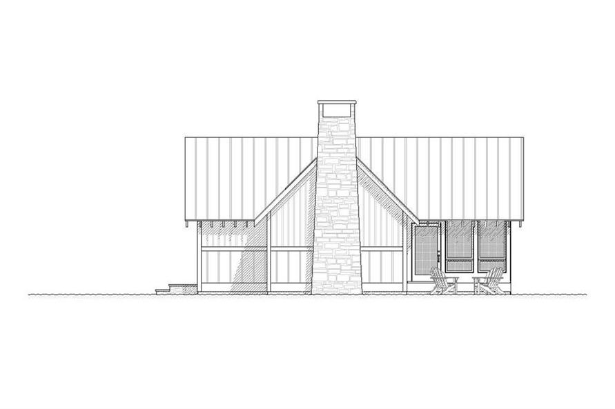 168-1001: Home Plan Right Elevation