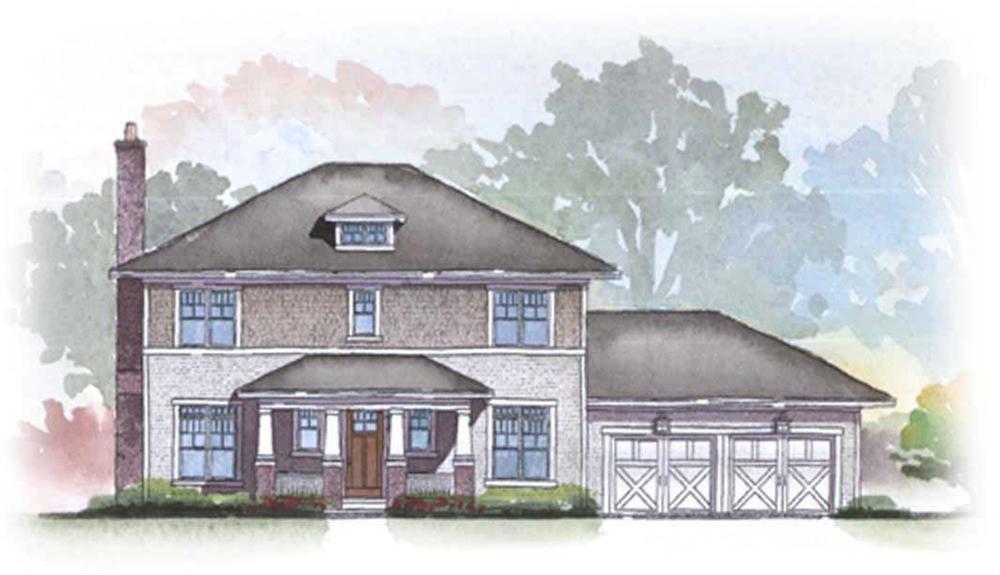 This is an artist's rendering for the Evergreen Home Plans.