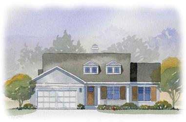 4-Bedroom, 2288 Sq Ft Cape Cod House Plan - 168-1022 - Front Exterior