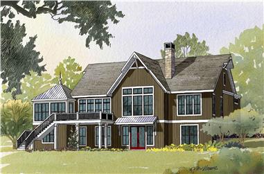 4-Bedroom, 4759 Sq Ft Country Home Plan - 168-1035 - Main Exterior
