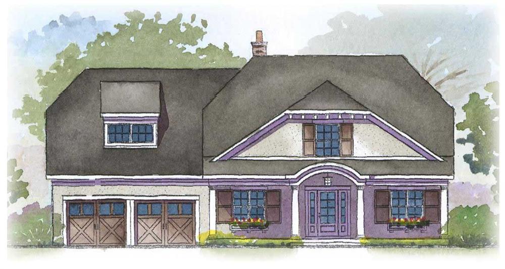 This is a colored rendering of these Country Homeplans.