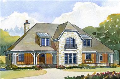 4-Bedroom, 3146 Sq Ft Country House Plan - 168-1050 - Front Exterior