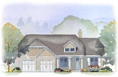 3-Bedroom, 2457 Sq Ft Country House Plan - 168-1054 - Front Exterior