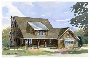 4-Bedroom, 2968 Sq Ft Country Home Plan - 168-1089 - Main Exterior