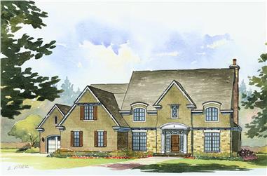 4-Bedroom, 3790 Sq Ft Country House Plan - 168-1092 - Front Exterior