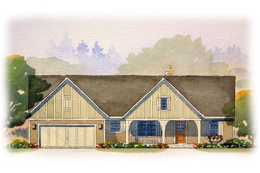 5-Bedroom, 2657 Sq Ft Country Home Plan - 168-1098 - Main Exterior