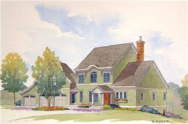 4-Bedroom, 3227 Sq Ft Traditional House Plan - 168-1106 - Front Exterior