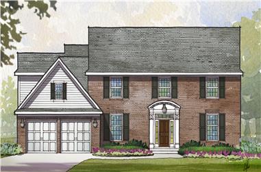 4-Bedroom, 3400 Sq Ft Traditional House Plan - 168-1115 - Front Exterior