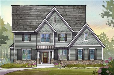 4-Bedroom, 3294 Sq Ft Traditional House Plan - 168-1116 - Front Exterior