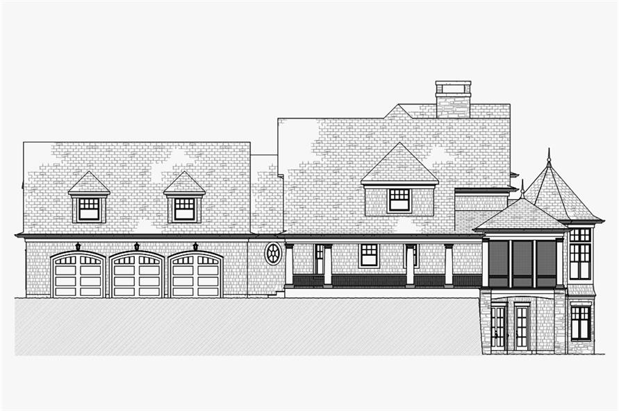 Home Plan Right Elevation of this 5-Bedroom,4580 Sq Ft Plan -168-1132