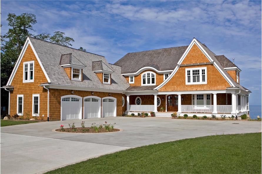 5-Bedroom, 4580 Sq Ft Shingle House Plan - 168-1132 - Front Exterior
