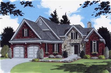 3-Bedroom, 2077 Sq Ft Country Home Plan - 169-1002 - Main Exterior