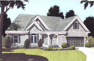 3-Bedroom, 1593 Sq Ft Ranch House Plan - 169-1008 - Front Exterior