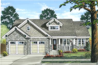3-Bedroom, 1818 Sq Ft Country Home Plan - 169-1037 - Main Exterior