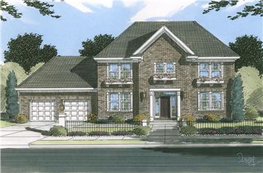 4-Bedroom, 2273 Sq Ft Traditional House Plan - 169-1044 - Front Exterior