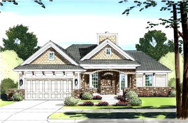 3-Bedroom, 1309 Sq Ft Contemporary House Plan - 169-1090 - Front Exterior