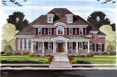 4-Bedroom, 3546 Sq Ft Traditional House Plan - 169-1105 - Front Exterior