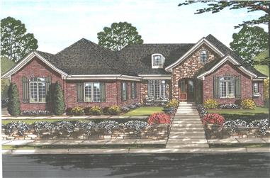 3-Bedroom, 3078 Sq Ft Luxury House Plan - 169-1109 - Front Exterior