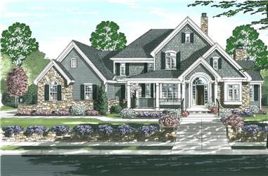 4-Bedroom, 3192 Sq Ft Country House Plan - 169-1153 - Front Exterior