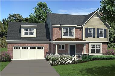 3-Bedroom, 1770 Sq Ft Traditional Home Plan - 169-1158 - Main Exterior