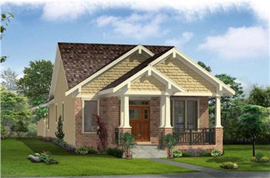 2-Bedroom, 1136 Sq Ft Cottage House Plan - 169-1171 - Front Exterior