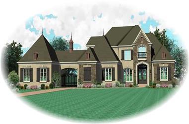 5-Bedroom, 4722 Sq Ft Southern House Plan - 170-1017 - Front Exterior