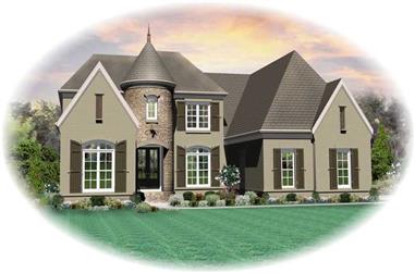 6-Bedroom, 3934 Sq Ft Southern House Plan - 170-1034 - Front Exterior