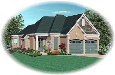 3-Bedroom, 1589 Sq Ft Country House Plan - 170-1310 - Front Exterior