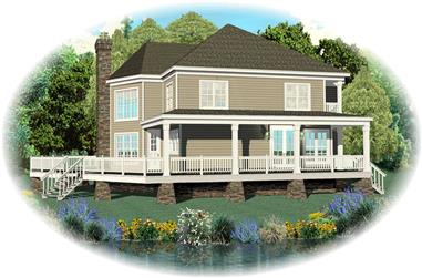 3-Bedroom, 3193 Sq Ft Country House Plan - 170-1323 - Front Exterior
