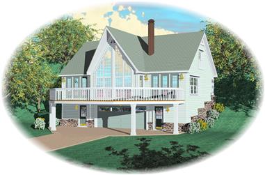 1-Bedroom, 1280 Sq Ft Country House Plan - 170-1400 - Front Exterior