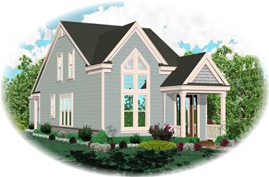 3-Bedroom, 1548 Sq Ft Vacation Homes House Plan - 170-1424 - Front Exterior