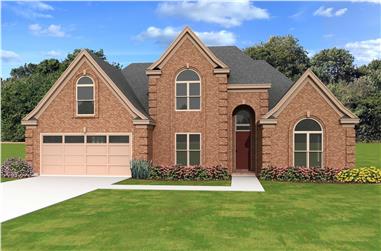 4-Bedroom, 2454 Sq Ft French House Plan - 170-1487 - Front Exterior
