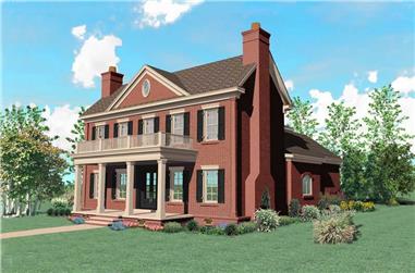 4-Bedroom, 5399 Sq Ft Colonial House Plan - 170-1513 - Front Exterior
