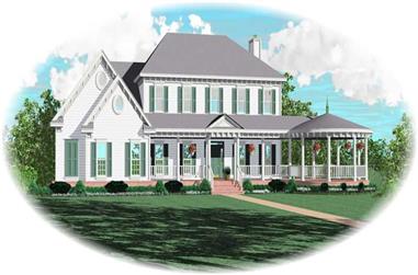 4-Bedroom, 4600 Sq Ft Southern House Plan - 170-1575 - Front Exterior