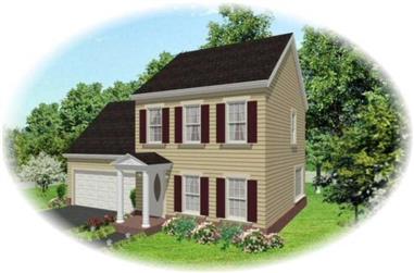 3-Bedroom, 1250 Sq Ft Country House Plan - 170-1588 - Front Exterior