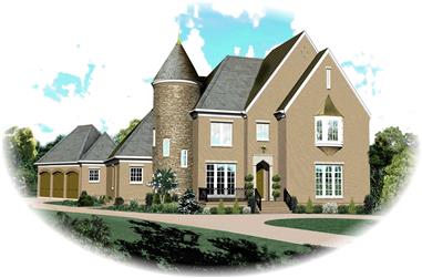 5-Bedroom, 5342 Sq Ft Country House Plan - 170-1600 - Front Exterior