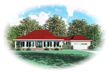 2-Bedroom, 2666 Sq Ft Country House Plan - 170-1643 - Front Exterior