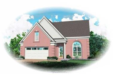 3-Bedroom, 1362 Sq Ft Small House Plans House Plan - 170-1658 - Front Exterior