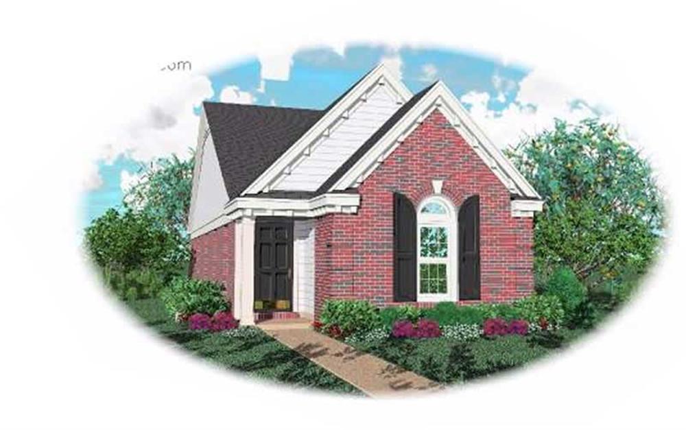 Front view of Bungalow home (ThePlanCollection: House Plan #170-1661)