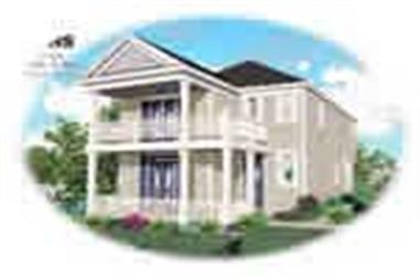 3-Bedroom, 1670 Sq Ft Multi-Level House Plan - 170-1708 - Front Exterior