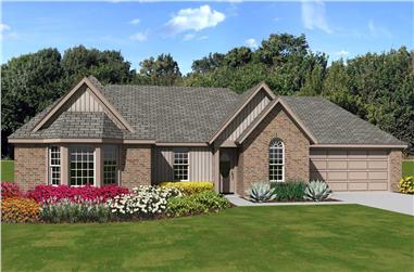 3-Bedroom, 1623 Sq Ft Country House Plan - 170-1837 - Front Exterior