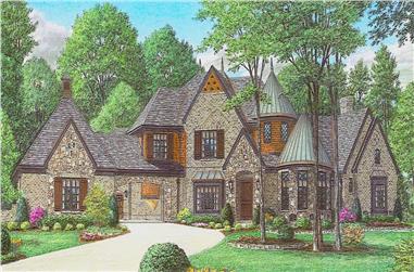 4-Bedroom, 6046 Sq Ft Country House Plan - 170-1862 - Front Exterior