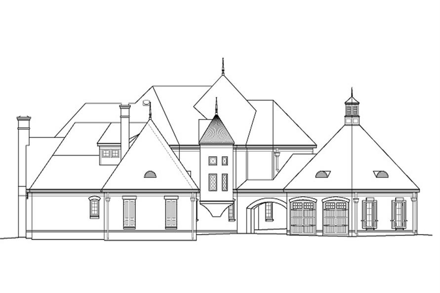 Home Plan Left Elevation of this 4-Bedroom,5860 Sq Ft Plan -170-1863