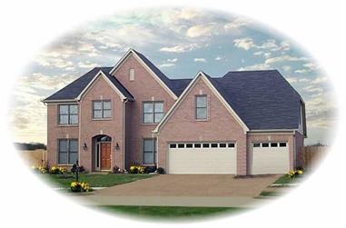 4-Bedroom, 3526 Sq Ft French House Plan - 170-1884 - Front Exterior